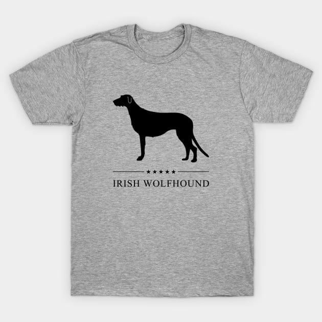 Irish Wolfhound Black Silhouette T-Shirt by millersye